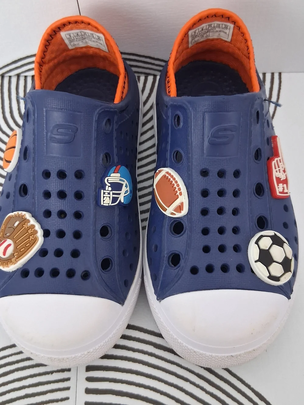 Skechers Toddler Boys Size 9 Blue Lightweight Foamies Molded Slip-On Rubber Shoe